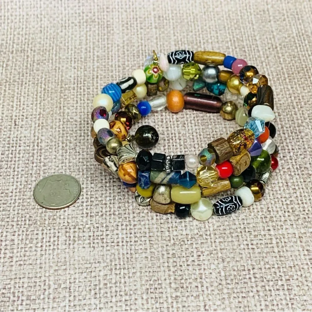 Multi Bead Memory Coil Bracelet‎